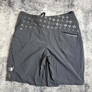 Hurley Phantom Board Shorts Mens 38 Grey Silver Metallic Logo MB04A Stretch Surf